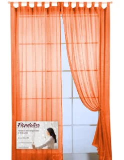 TENDA FIORDALISO in tinta unita ARANCIO CM. 140X290 confezionata