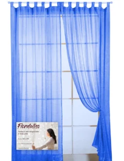 TENDA FIORDALISO in tinta unita AZZURRO CM. 140X290 confezionata