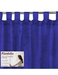 TENDA FIORDALISO in tinta unita BLU SCURO CM. 140X290 confezionata