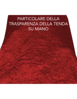 TENDA FIORDALISO in tinta unita BORDEAUX CM. 140X290 confezionata