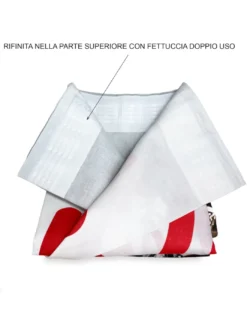 TENDA I LOVE PARIS cm.160X300 confezionata MADE in ITALY misto lino