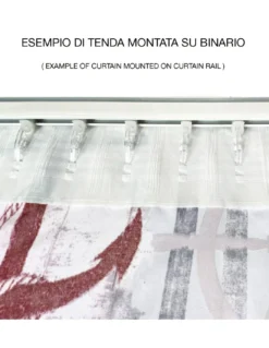 TENDA INGRID in stile marino CORALLO ROSSO cm. 175x290 MADE IN ITALY