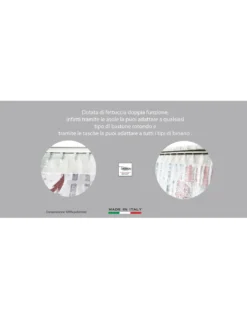 TENDA INGRID in stile marino CORALLO ROSSO cm. 175x290 MADE IN ITALY