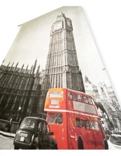 TENDA LONDRA inglese BUS cm.160X240 confezionata MADE in ITALY misto lino