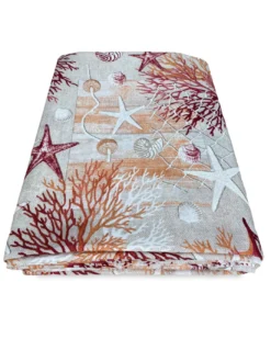TENDA loneta mare MARINO coralli ROSSO cm. 150x280 MADE IN ITALY