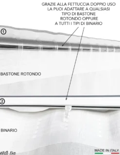 TENDA lusso VERSUS teste di leone cm.160X300 confezionata MADE in ITALY misto lino