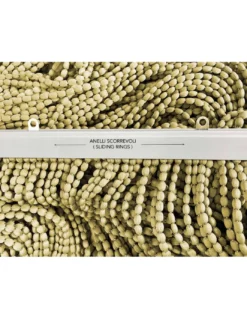 TENDA Mariel © SOFFICE a PERLINE in Stoffa Morbida Anti insetti antirumore a Fili BEIGE