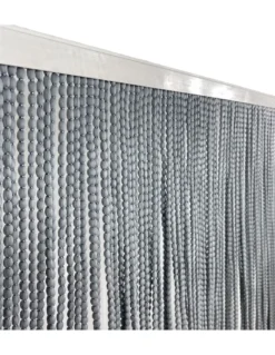 TENDA Mariel © SOFFICE a PERLINE in Stoffa Morbida Anti insetti antirumore a Fili GRIGIO