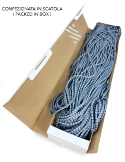 TENDA Mariel © SOFFICE a PERLINE in Stoffa Morbida Anti insetti antirumore a Fili GRIGIO