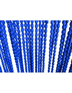 TENDA Mariel © SOFFICE a PERLINE in Stoffa Morbida Anti insetti antirumore a Fili BLU