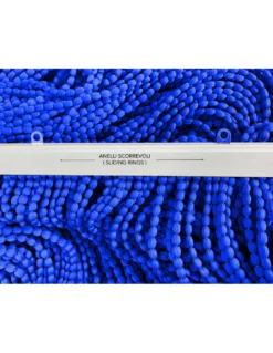 TENDA Mariel © SOFFICE a PERLINE in Stoffa Morbida Anti insetti antirumore a Fili BLU