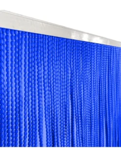 TENDA Mariel © SOFFICE a PERLINE in Stoffa Morbida Anti insetti antirumore a Fili BLU