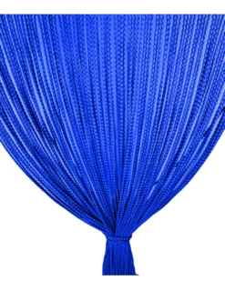 TENDA Mariel © SOFFICE a PERLINE in Stoffa Morbida Anti insetti antirumore a Fili BLU
