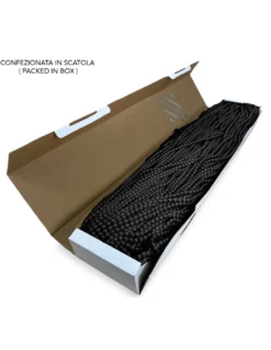 TENDA Mariel © SOFFICE a PERLINE in Stoffa Morbida Anti insetti antirumore a Fili NERO