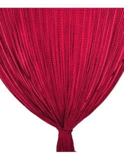 TENDA Mariel © SOFFICE a PERLINE in Stoffa Morbida Anti insetti antirumore a Fili ROSSO