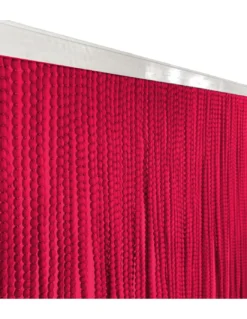 TENDA Mariel © SOFFICE a PERLINE in Stoffa Morbida Anti insetti antirumore a Fili ROSSO