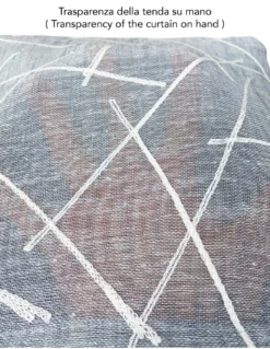 TENDA moderna GIUSY in tinta unita GRIGIO cm. 140X280 confezionata