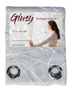 TENDA moderna GIUSY in tinta unita BEIGE cm. 140X280 confezionata