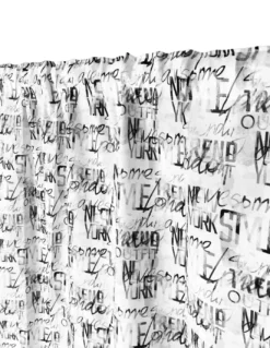 TENDA moderna SCRITTE cm.160X300 confezionata MADE in ITALY misto lino