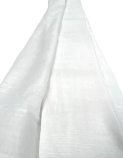 Tenda Monaco Bianca - Pannello 140x300 cm Righe Moderne - Fettuccia Universale per Bastoni o Binari