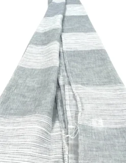 Tenda Monaco Grigia - Pannello 140x300 cm Righe Moderne - Fettuccia Universale per Bastoni o Binari