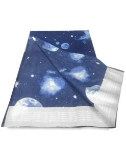TENDA MOON LUNA LUNARE PIANETI BLU CM. 140X280 MADE IN ITALY