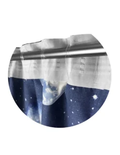 TENDA MOON LUNA LUNARE PIANETI BLU CM. 140X280 MADE IN ITALY
