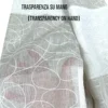 Tenda Nettuno Ricamata a Righe 140x300 cm Beige con Lurex- Stile Moderno - Poliestere Semitrasparente con Anelli​