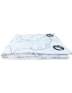 TENDA NOEMI ricamo MODERNO FOGLIA grigio cm. 140x290