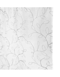 TENDA NOEMI ricamo MODERNO FOGLIA grigio cm. 140x290