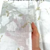 Tenda Olinka con Fiori e Lurex - 140x300 cm Beige - Semitrasparente Poliestere - Fettuccia Universale
