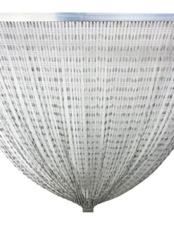 TENDA PABLO © a PERLINE anti insetti GRIGIO in PVC antirumore con asta in METALLO