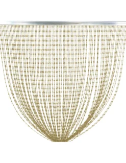 TENDA PABLO © a PERLINE anti insetti BEIGE in PVC antirumore con asta in METALLO