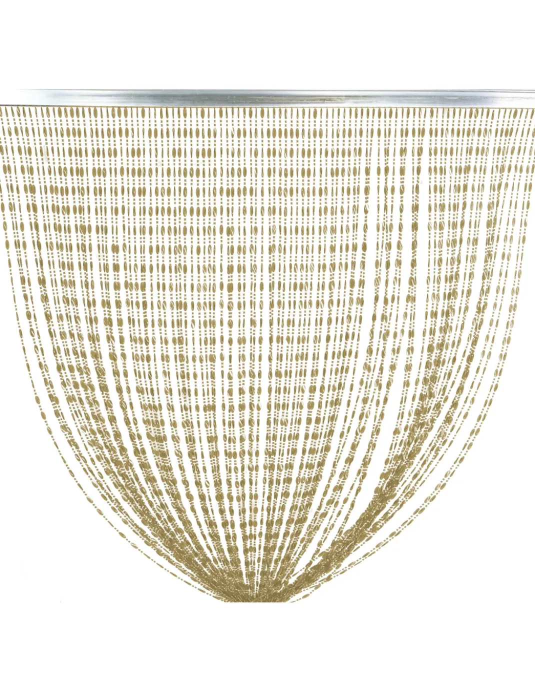 TENDA PABLO © a PERLINE anti insetti BEIGE in PVC antirumore con asta in METALLO