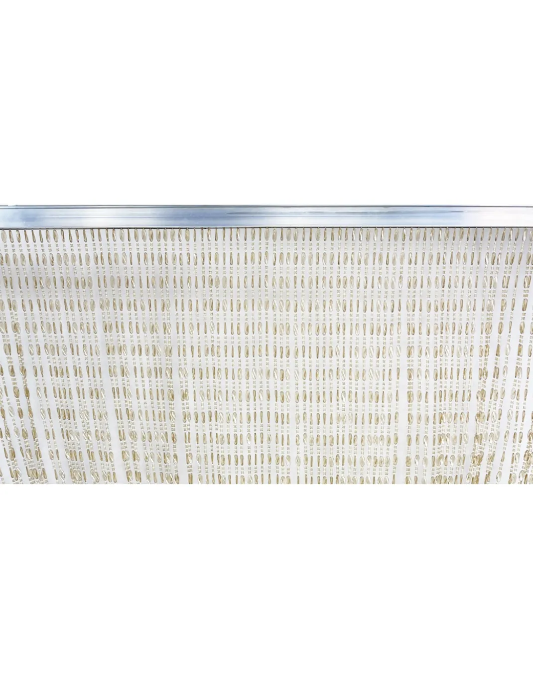TENDA PABLO © a PERLINE anti insetti BEIGE in PVC antirumore con asta in METALLO