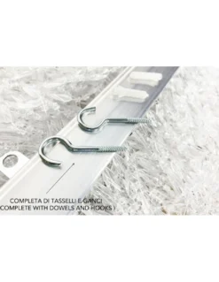 TENDA PABLO © a PERLINE anti insetti TRASPARENTE in PVC antirumore con asta in METALLO