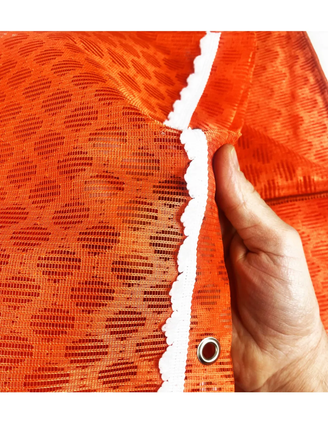 TENDA rete ZANZARIERA a ROMBO da esterno piombata in 8 misure diverse unito ARANCIO