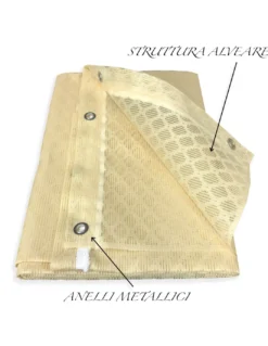 TENDA rete ZANZARIERA a rombo da esterno piombata larga cm. 200 unito BEIGE