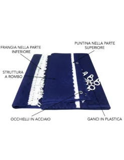 TENDA rete ZANZARIERA da esterno GIARDINO BALCONE rombo unito BLU cm.150X250 qualità extra