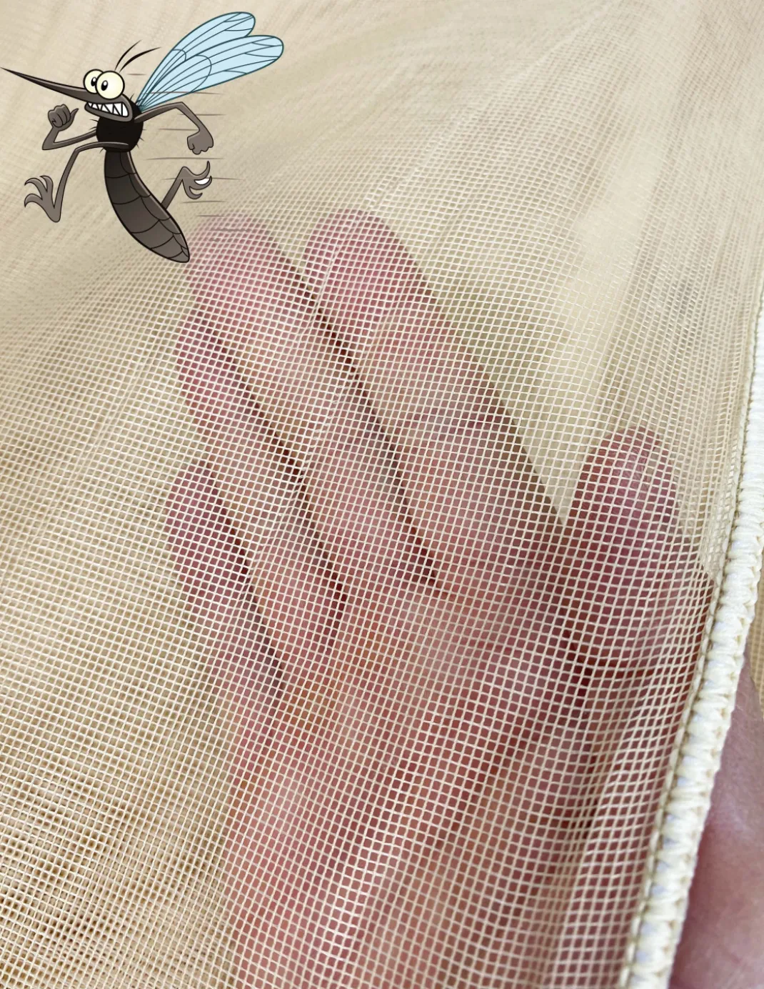 TENDA rete ZANZARIERA MARQUISETTE da esterno piombata in 8 misure diverse unito BEIGE