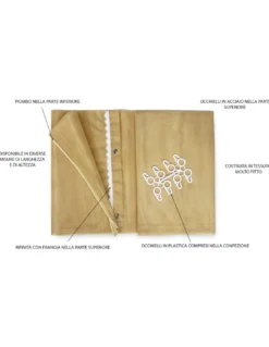 TENDA rete ZANZARIERA MARQUISETTE da esterno piombata in 8 misure diverse unito BEIGE