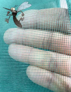 TENDA rete ZANZARIERA MARQUISETTE da esterno piombata in 8 misure diverse unito VERDE