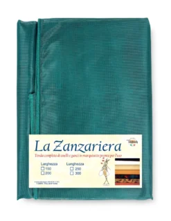 TENDA rete ZANZARIERA MARQUISETTE da esterno piombata in 8 misure diverse unito VERDE