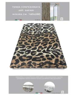 TENDA SAFARI MACULATA CM. 140X280 LEOPARDATA MADE IN ITALY