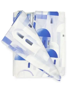 TENDA SANTORINI blu cm.150X280 confezionata MADE in ITALY