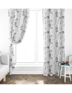 TENDA SANTORINI grigio cm.150X280 confezionata MADE in ITALY