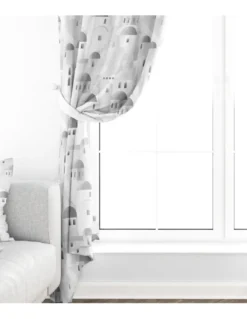 TENDA SANTORINI grigio cm.150X280 confezionata MADE in ITALY
