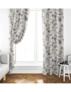 TENDA SHABBY beige cm.150X280 Tirolese confezionata MADE in ITALY
