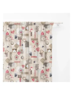 TENDA SHABBY rosso cm.150X280 Tirolese confezionata MADE in ITALY