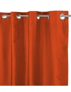 TENDA SHAY in tinta unita ARANCIO RUGGINE cm. 140X290 CONFEZIONATA